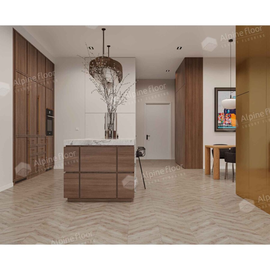 Alpine Floor Chevron Alpine SPC ламинат Гикори ЕСО 18-21 600х127х5 mm