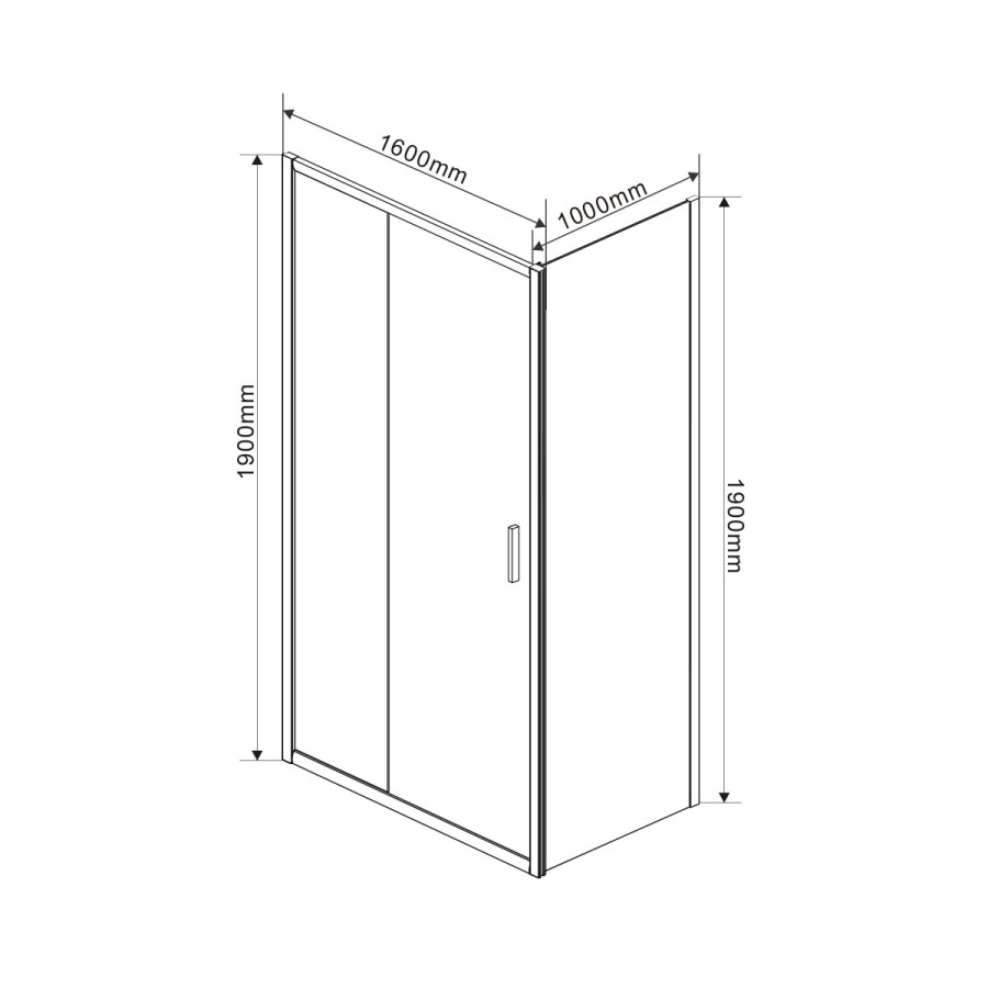 Vincea Garda душевой уголок VSR-1G1016CH 160х100 хром, стекло рифленое