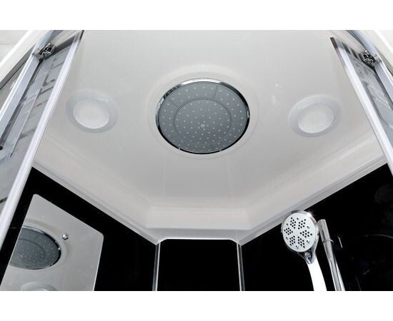 Deto душевая кабина 90х90 BM4590LED+GMBLACK с гидромассажем и подсветкой