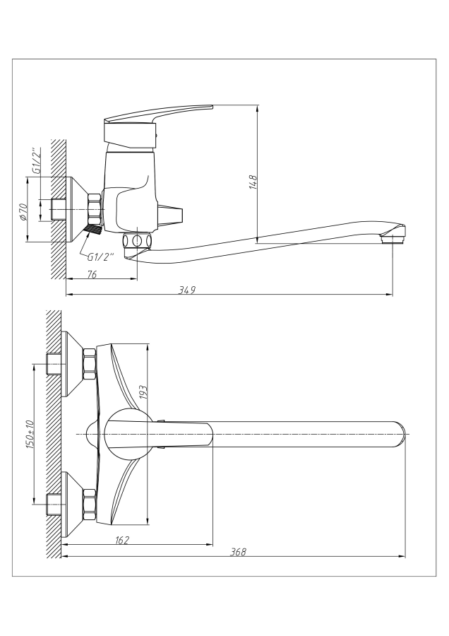 Haiba смеситель для ванны HB2206