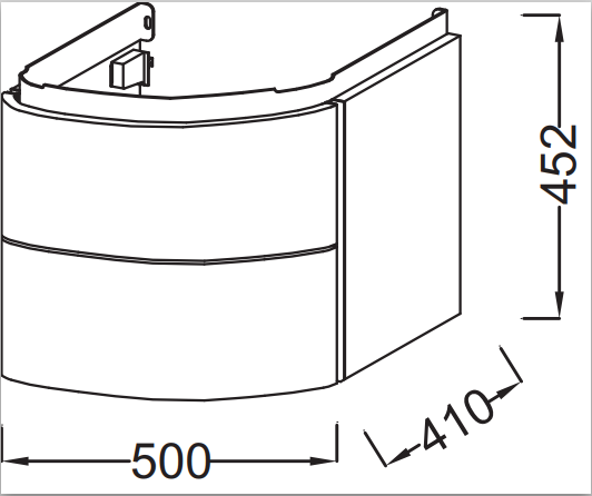 Jacob Delafon Presqu'ile 60 тумба EB1102-G1C под раковину E4438-00 подвесная