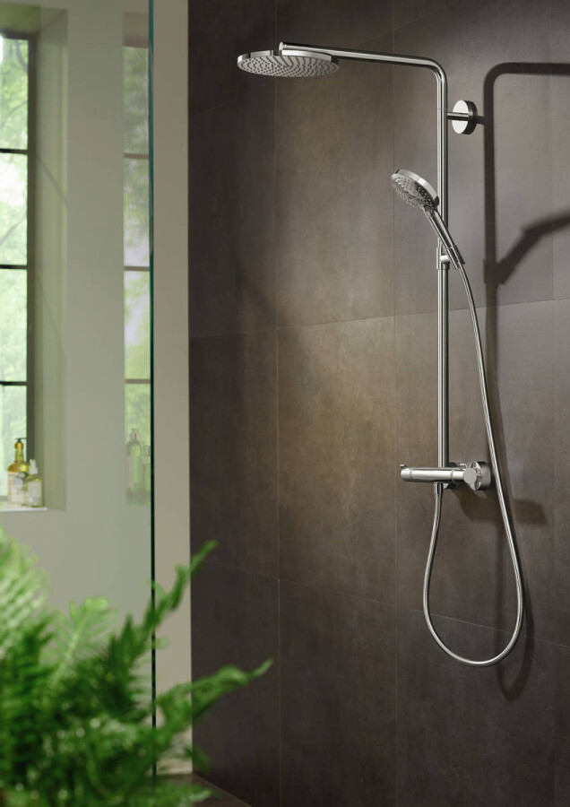 Hansgrohe Raindance Select S Showerpipe 240 1jet PowderRain Душевая система с термостатом хром 27633000