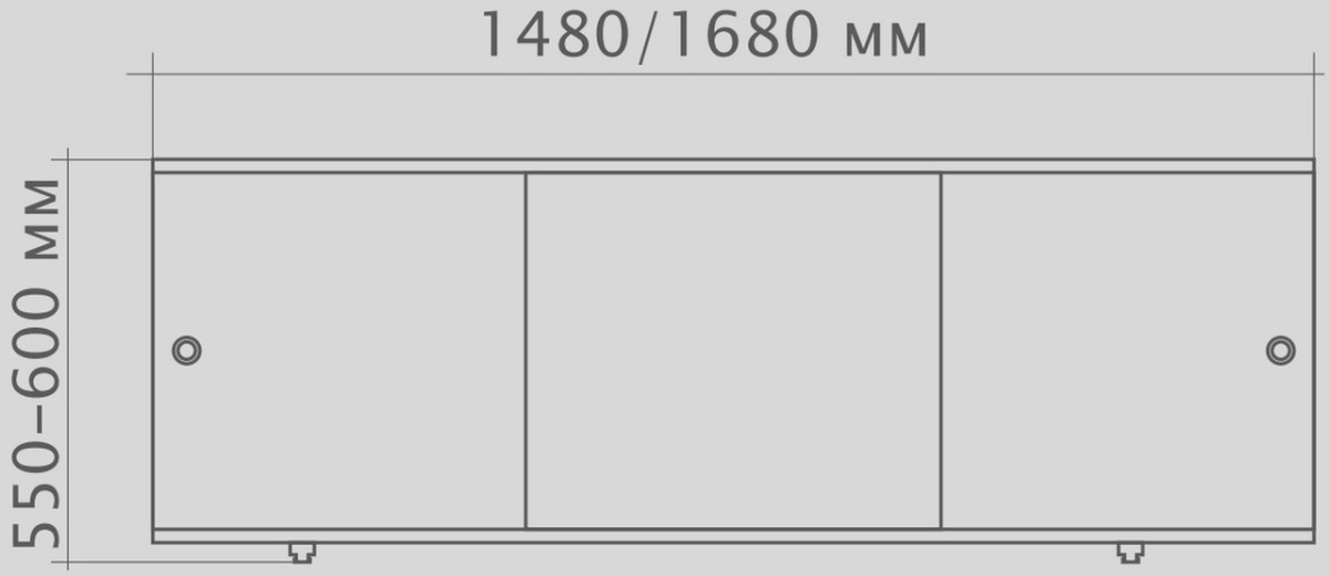 Экран под ванну Метакам Премиум А 168 см белый