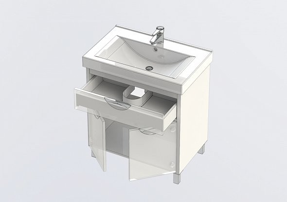 Aquanet Гретта 75 тумба с умывальником 00212748 напольная