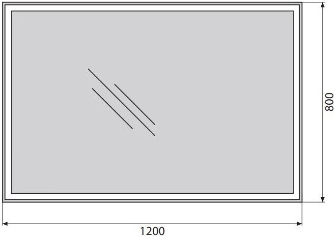 Зеркальное полотно BelBagno 120*80 SPC-GRT-1200-800-LED-BTN