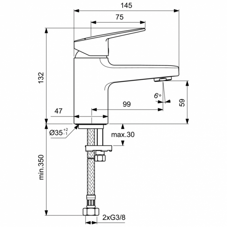 Ideal Standard Ceraplan смеситель для раковины BD200AA