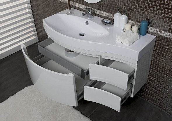 Aquanet Опера 115 тумба с раковиной 00212991 подвесная, левая