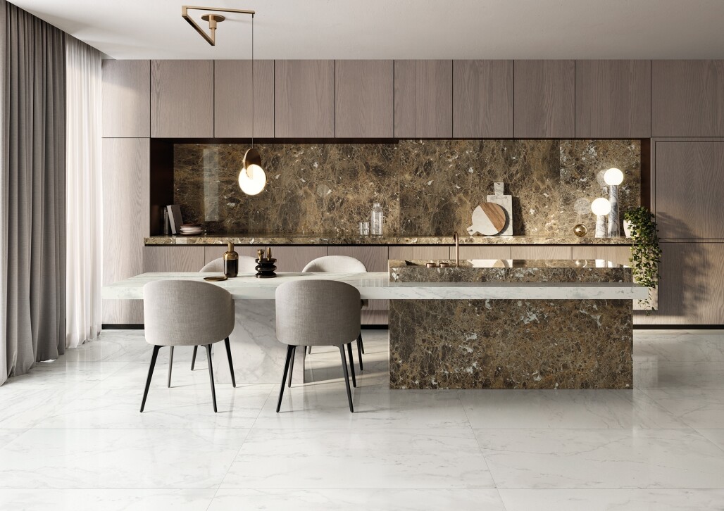 Italon Шарм Делюкс Бьянко Микеланжело керамогранит 80х160 610010001920