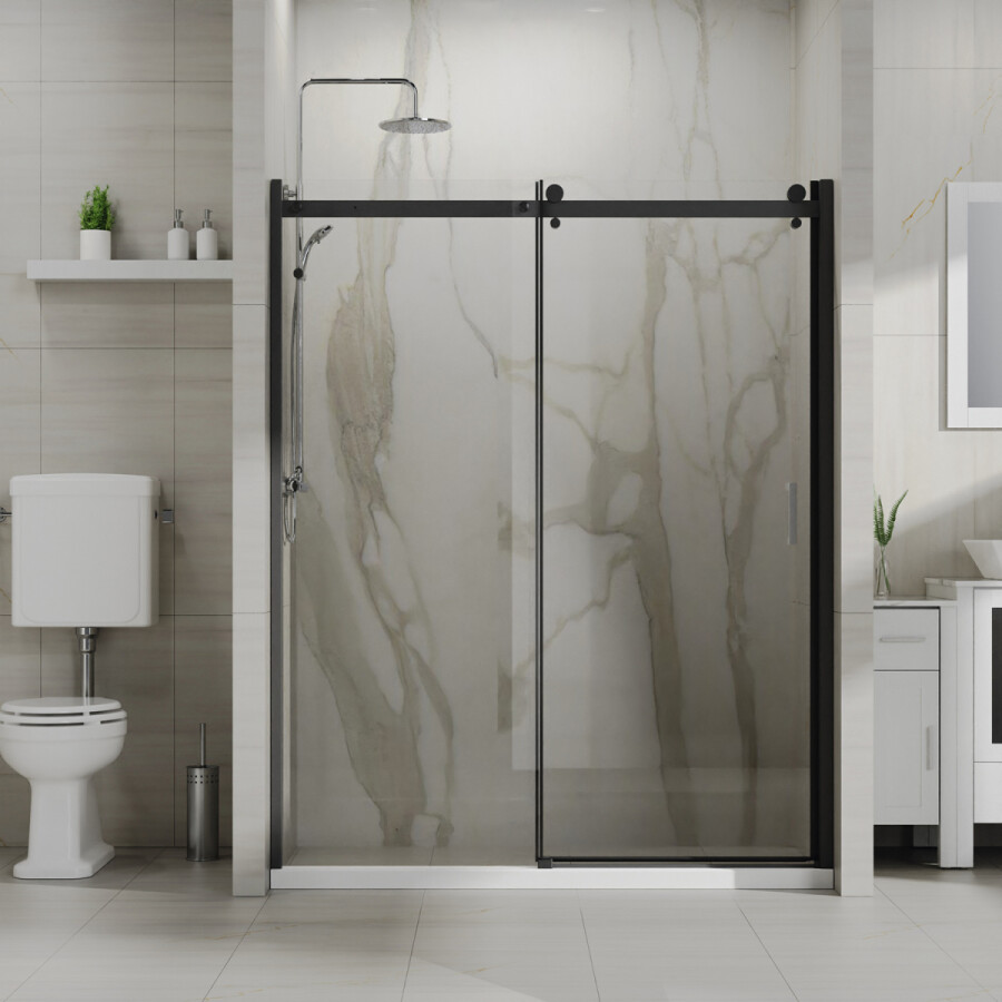 Душевая дверь Azario BERN 1500х1950, прозрачное стекло 6 мм, профиль черный матовый AZ-733-150-BM-CL