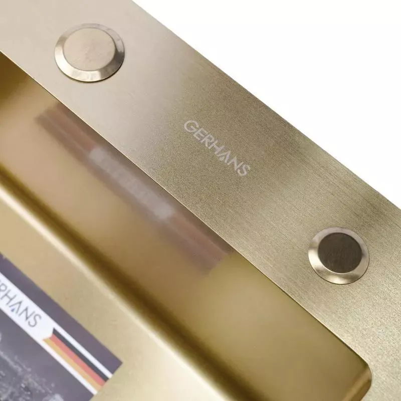 Мойка для кухни из нержавеющей стали Gerhans K36050G PVD GOLD