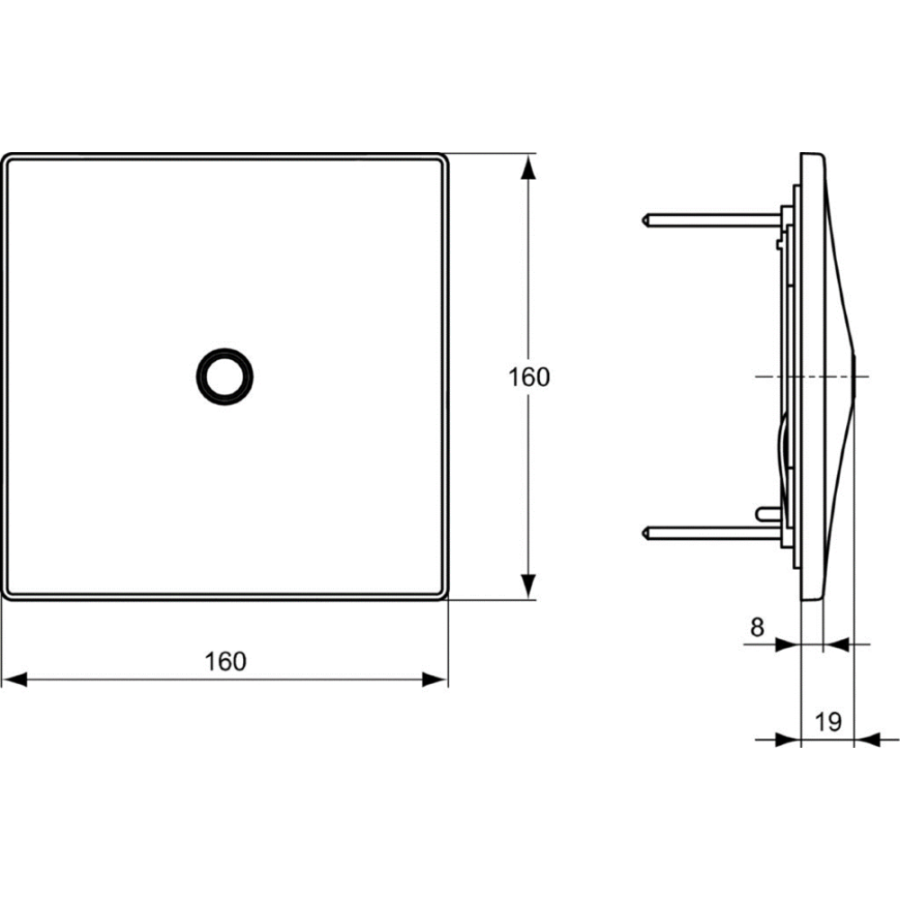 Ideal Standard настенная панель с ИК-датчиком A3732XJ