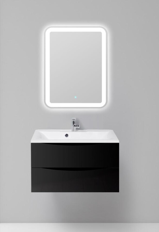 BelBagno Marino 80 см тумба под раковину MARINO-800-2C-SO-NL-P nero lucido подвесная