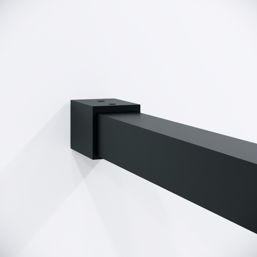 Душевая перегородка Niagara Nova NG-481-10FBLACK (100х200) черный матовый,стекло рифленое/тонированное,1 место