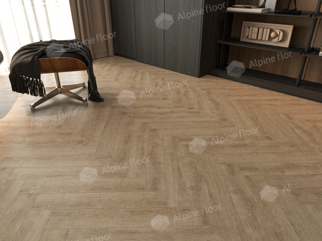 Ламинат Alpine Floor Herringbone 8 Pro (NEW), LF102-07A Дуб Прованс 606 х 101 х 8 mm