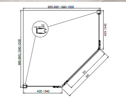 Mirsant Aurora 90/3 душевое ограждение 90*90*190 см УТ000057041