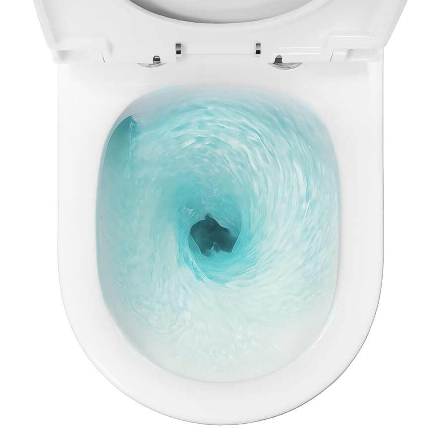 Унитаз-компакт Azario Tesoro 350х650х830 напольный, безободковый, система смыва "Торнадо", быстросъемное сиденье микролифт AZ-8501