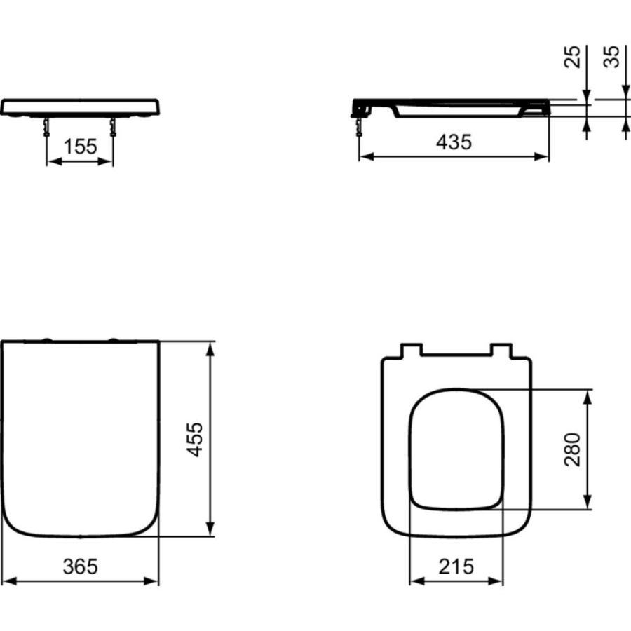 Ideal Standard Blend Cube сиденье для унитаза T392701