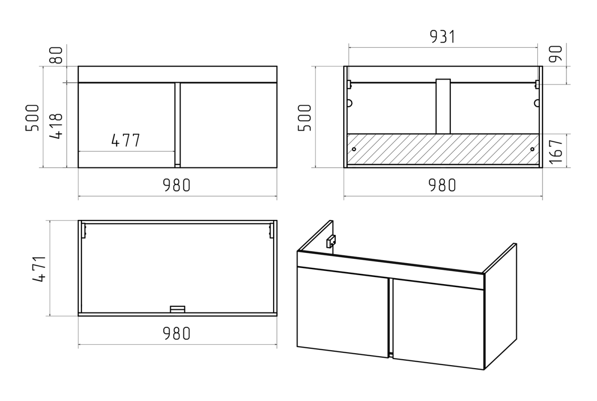 Misty Торос тумба 100 см с раковиной П-Тор0100-011 + Алиса 100