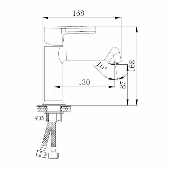 Haiba смеситель для раковины черный HB10814-7
