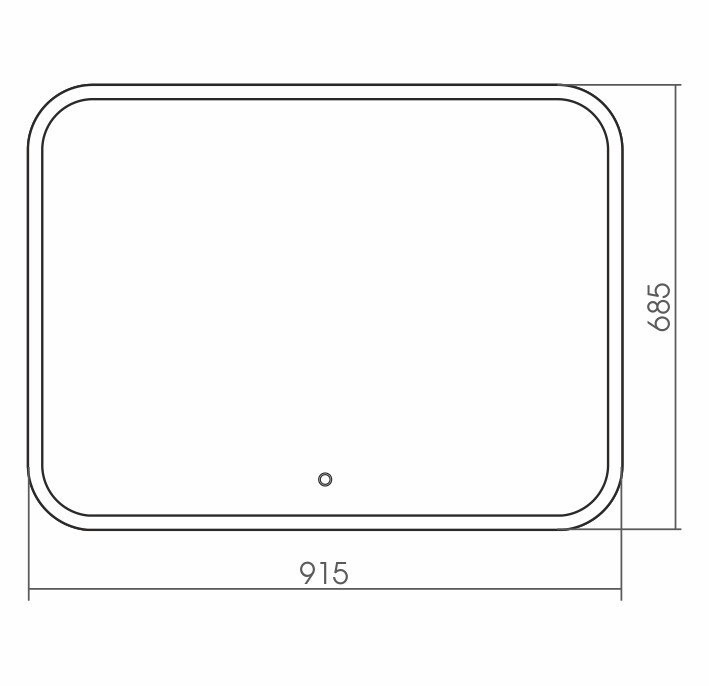 Зеркало Grossman COMFORT (915*685) с сенсорным выключателем 690680