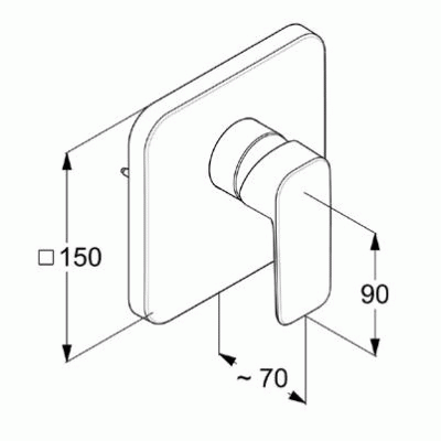 Kludi Pure&Style смеситель для душа встраиваемый внешняя часть 404200575