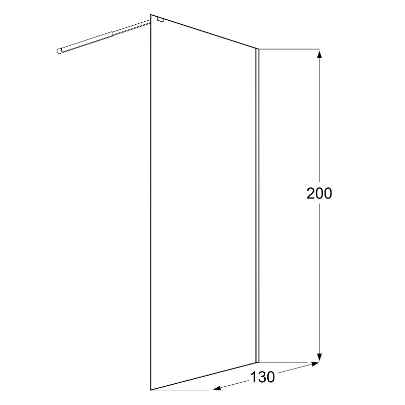 Душевая перегородка Loranto Walk-in 130х200 CS-Z02С-130 профиль хром