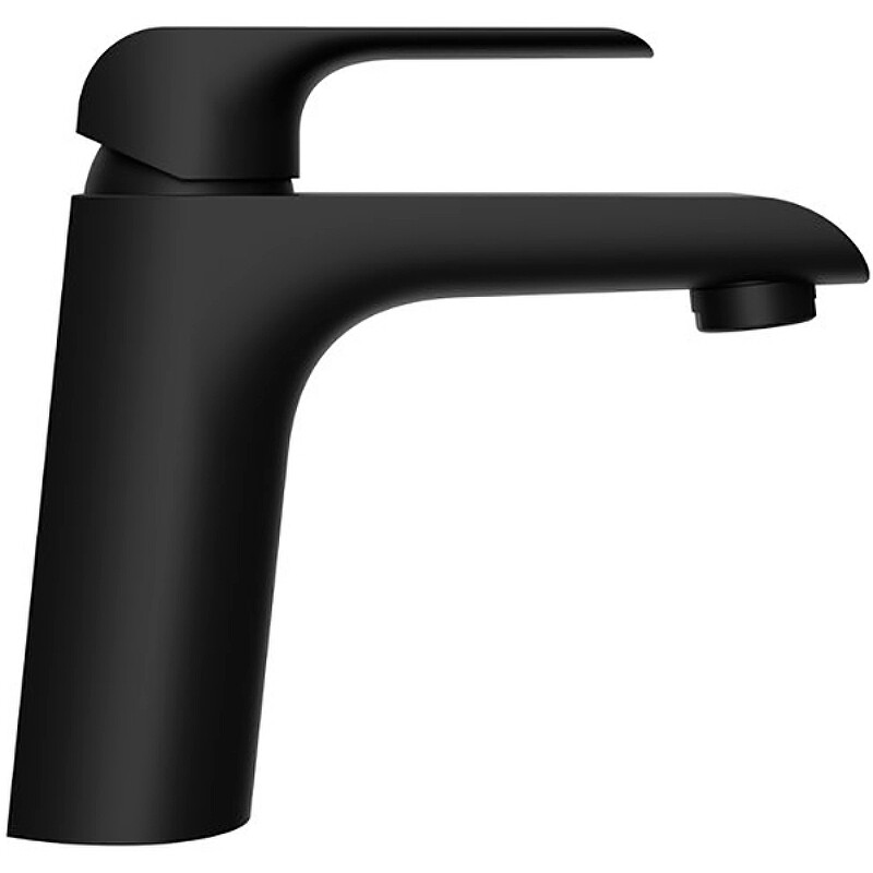 Ravak Flat FL 013.20 Смеситель для раковины с донным клапаном черный матовый X070172