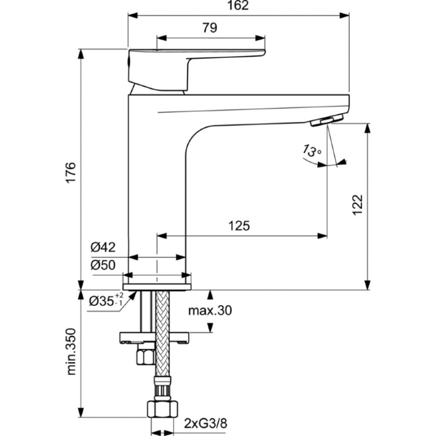 Ideal Standard Cerafine смеситель для раковины BC554XG