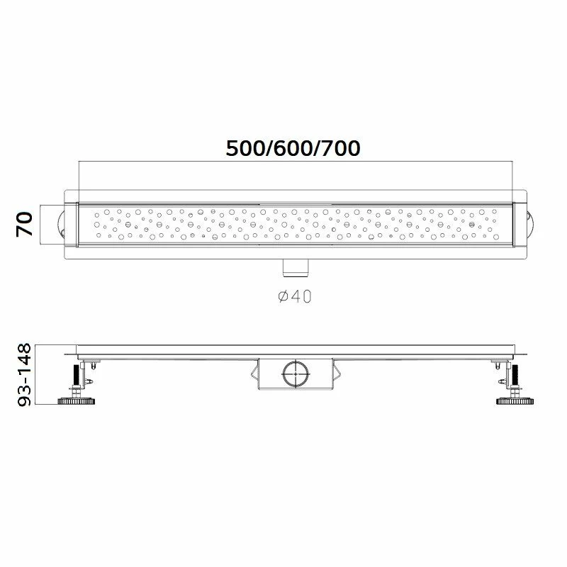 Haiba душевой лоток 70 см сатин HB92700