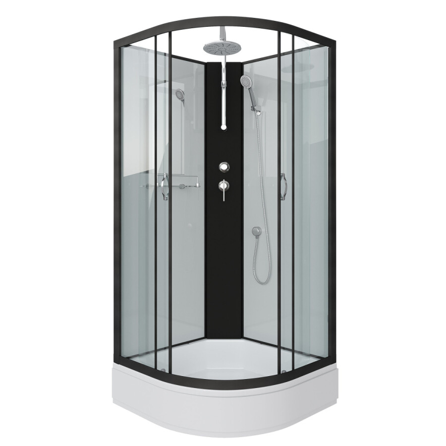 Niagara NG 6703-14BKG Душевая кабина 80x80 Без крыши с тропическим душем и гидромассажем 67031414BKTG