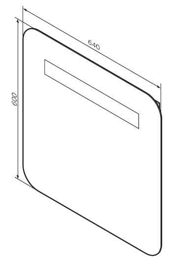 Зеркальное полотно Am.Pm Like 64*60 M81MOX0641WG