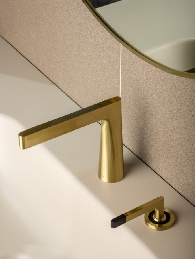 Смеситель для раковины 2х-позиционный Boheme Duo Matt Gold 161-MG