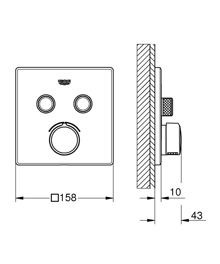 Grohe SmartControl смеситель для душа (внешняя часть) 29148000