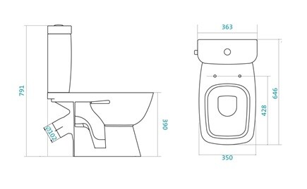 Santek Нео Лайт 1WH302408 унитаз напольный