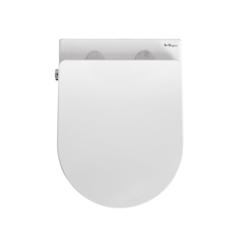 BelBagno унитаз подвесной с функцией биде и смесителем BB3105CHR-BS/SC