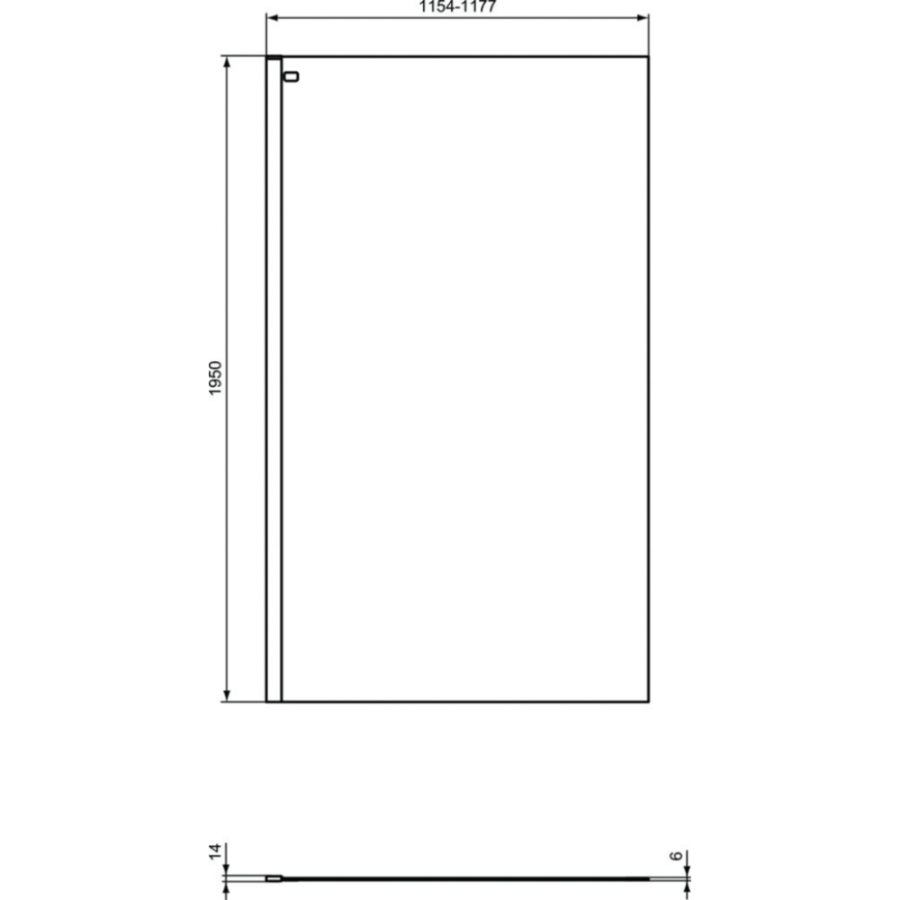 Ideal Standard I.Life фиксированная панель 120 см K9379EO
