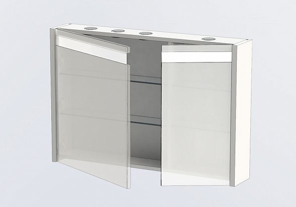 Зеркало-шкаф Aquanet Лайн 90 L 89*60 00165582