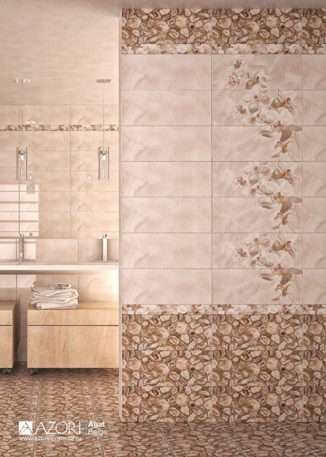Azori Agat 6x50 см Бордюр настенный Orchid бежевый