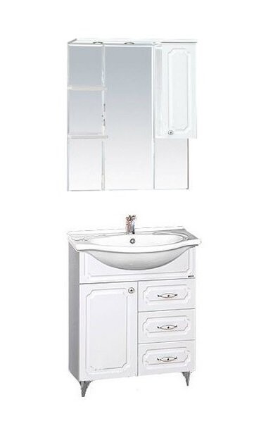 Зеркало-шкаф Misty Александра 75 R/L 74,2*101,4 П-Але04075-352СвП