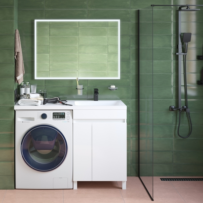 Iddis Optima Home тумба 120 с раковиной правая для стиральной машины OPH12RDi95K