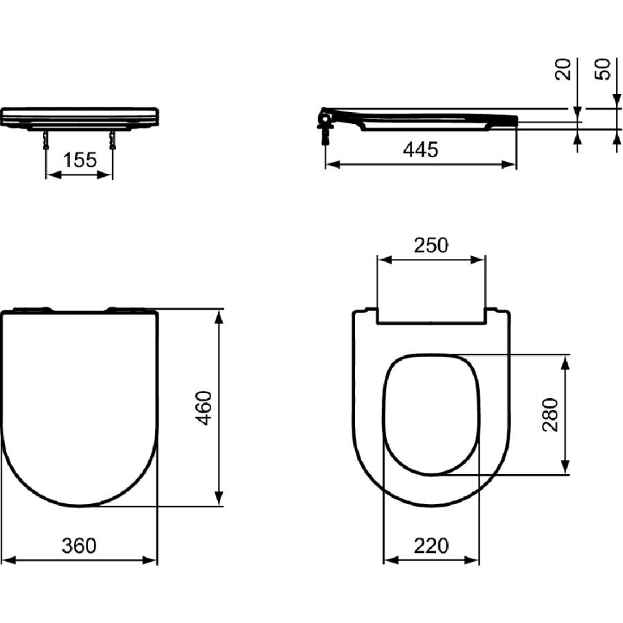 Ideal Standard Blend Curve сиденье для унитаза T520801