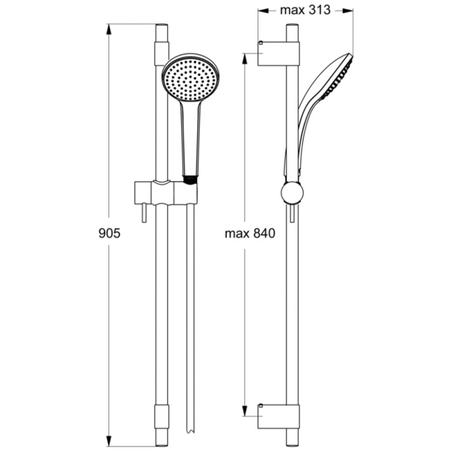 Ideal Standard IdealRain душевой гарнитур B9835AA