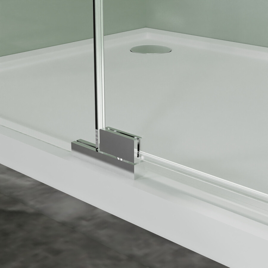 Душевое ограждение Azario Male 900х900х1950 прозрачное стекло 6 мм, профиль брашированное золото AZ-J50-90-BGL-CL