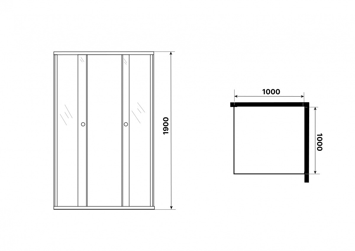 Душевой уголок 100x100 Niagara Eco NG-1010-14QT