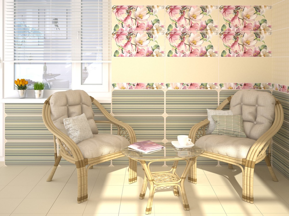 Азори Boho Magnolia бордюр 7x63 см