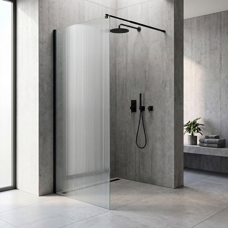 Душевая перегородка Loranto Walk-in 120х200 CS-Z02В-120 профиль черный матовый