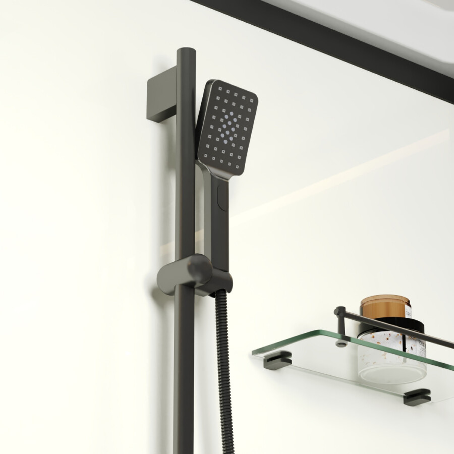 Душевая кабина Niagara Standart ST100/80/15Q/BL (100х80х215) поддон 15см,распашная,черный,3 места