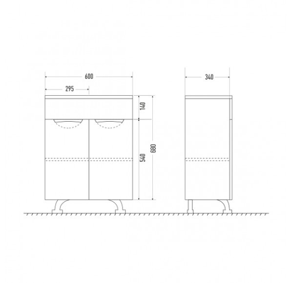 Mirsant Камилла комод напольный белый 60 см УТ000004941