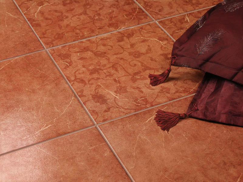 Coliseum Gres Sicilia Marrone Tozzetto Foglie 7x7 вставка напольная коричневая