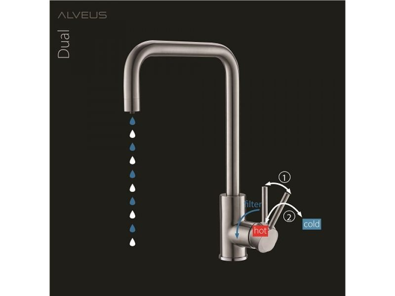 Alveus Dual смеситель для кухни черный 1139812